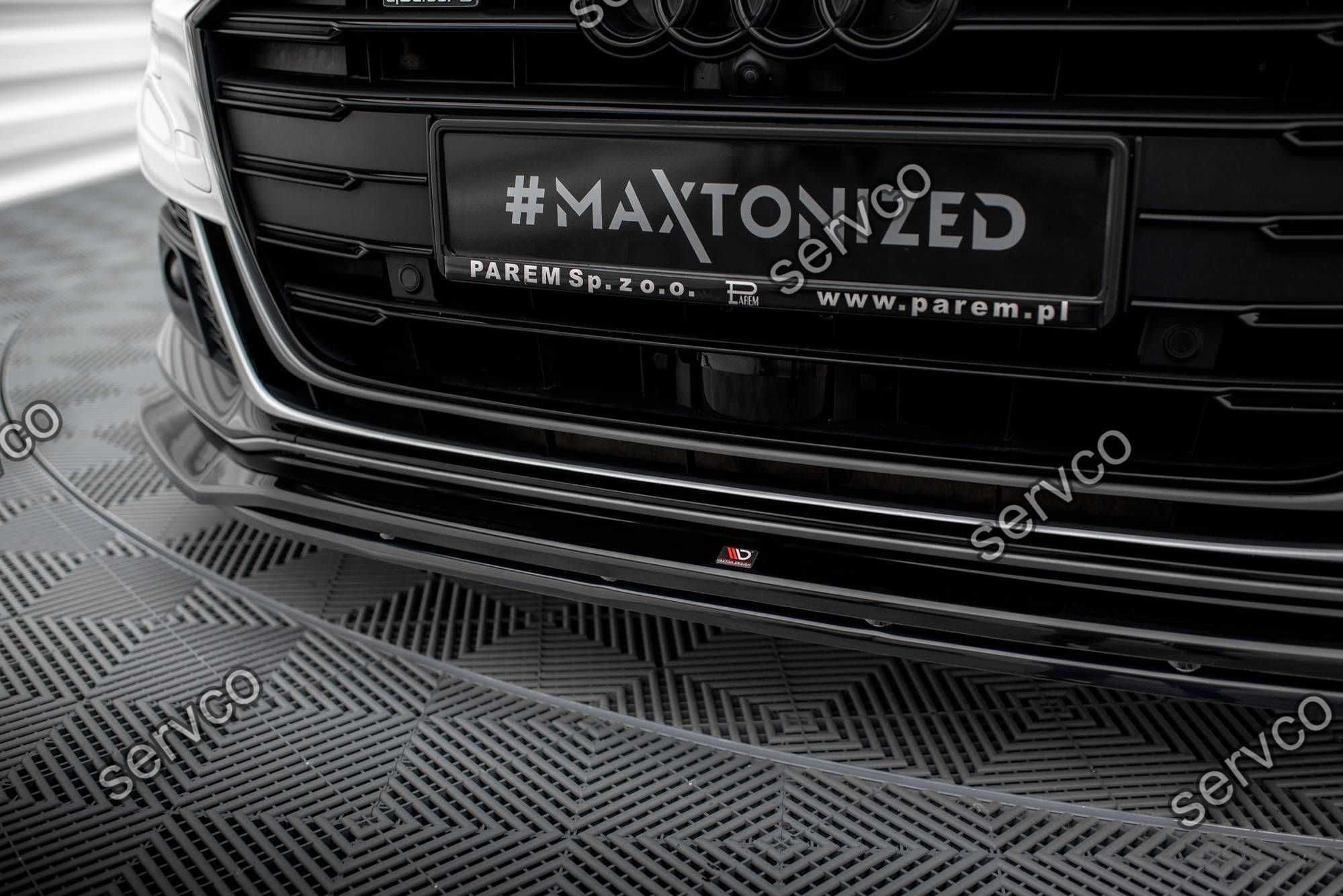 Prelungire splitter bara fata Audi A8 D5 2017-2021 v1 - Maxton Design