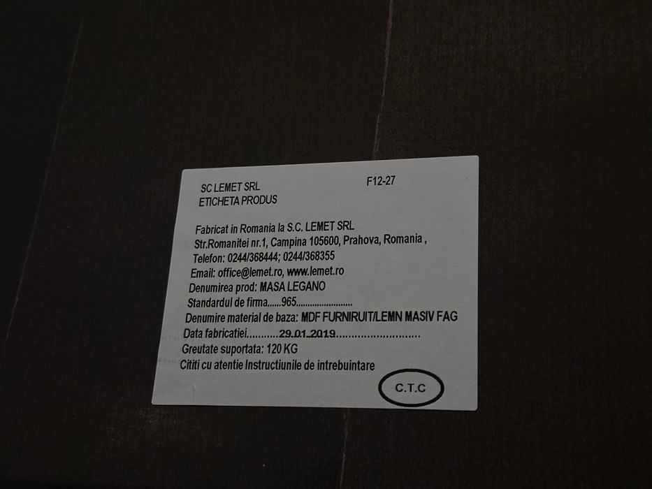 Masa extensibila Legano (LEMS), in stare excelenta