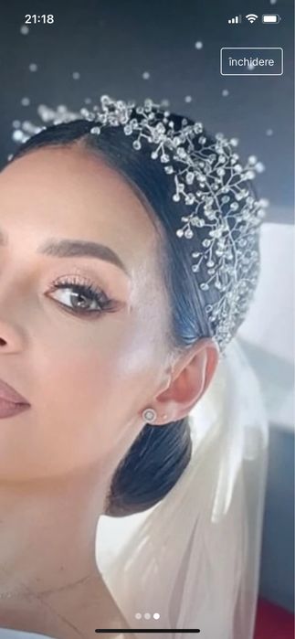 Diadema swarovski si perle