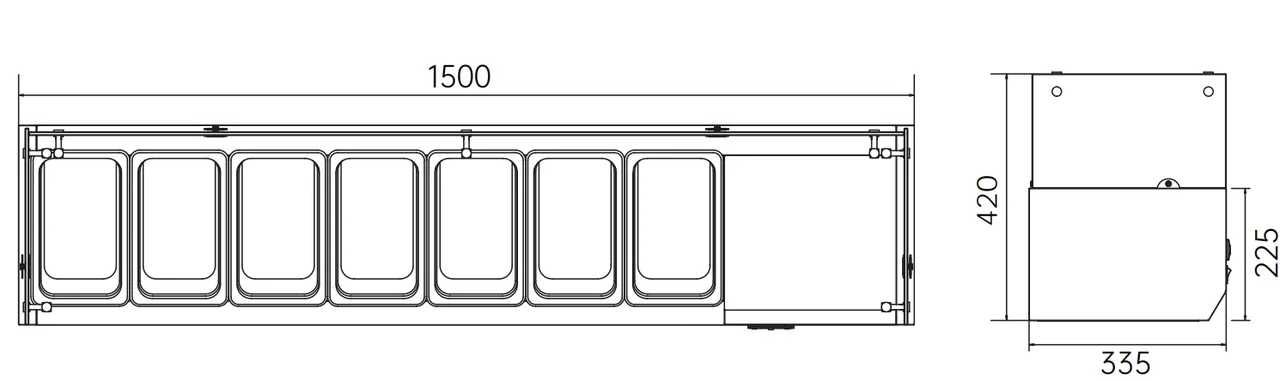 Витрина холодильная. Саладетта XCS-1500C