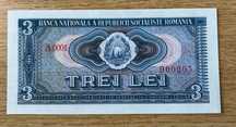 Bancnota replica 3 lei 1966