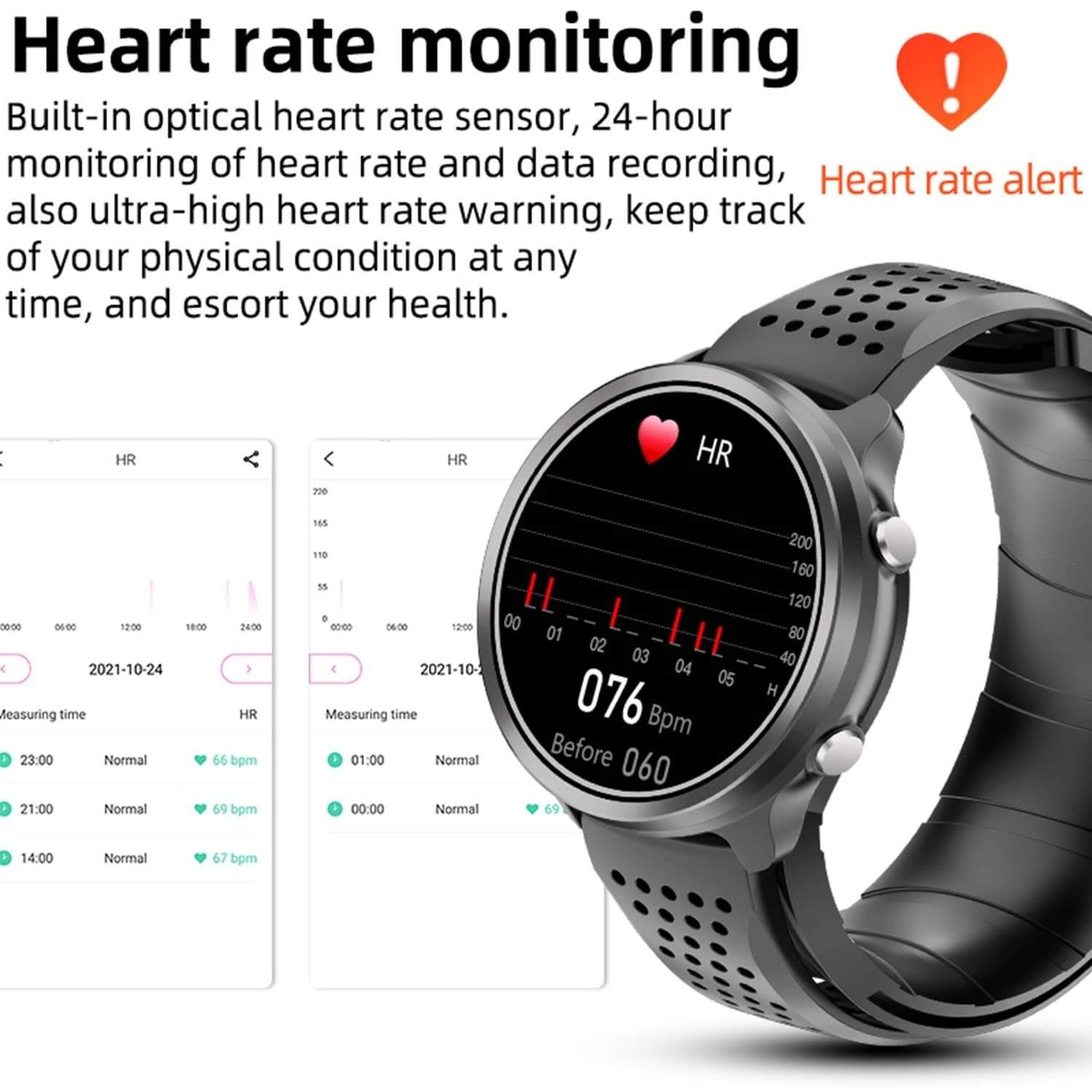 Smartwatch tensiune arteriala,air pump,airbag, temp, EKG, pulsoximetru