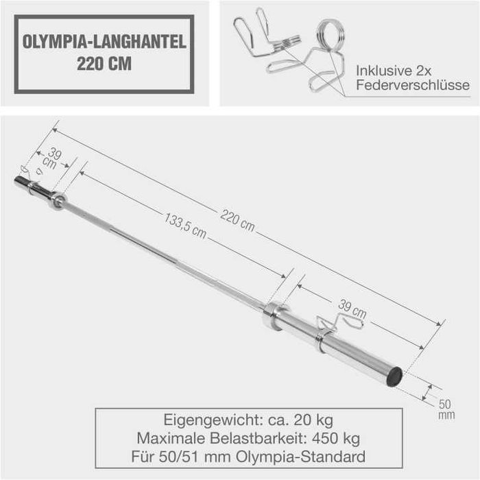Squat Rack cu bara olimpica, 130 kg