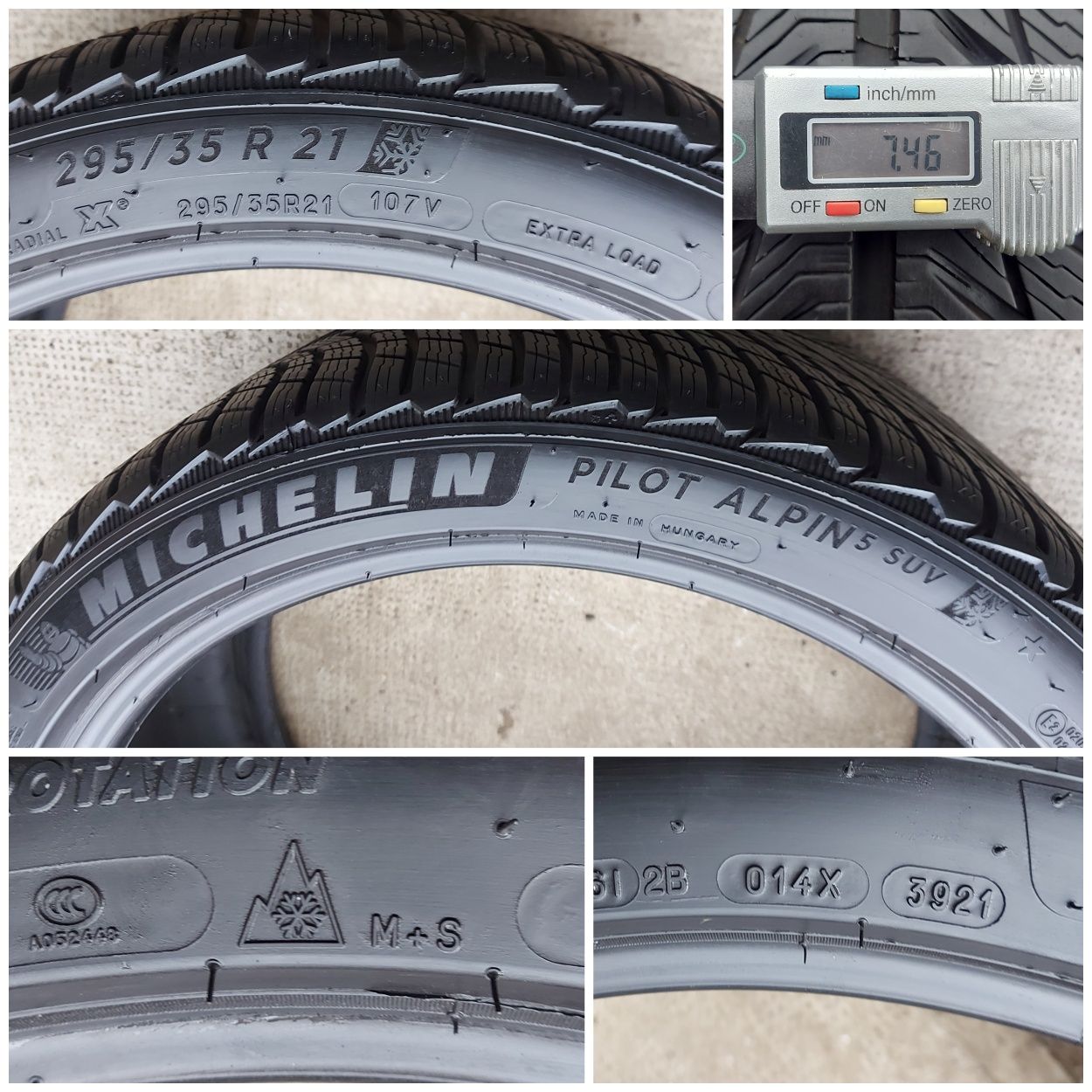 O bucată 295/35 R21 M+S iarnă - una Bridgestone Michelin Pirelli