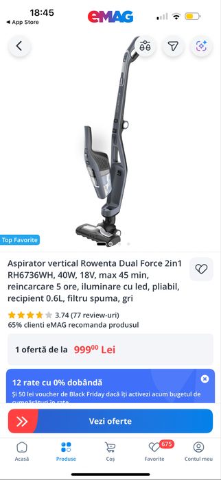 Vând aspirator Rowenta fără fir ,nu contactați inutil!