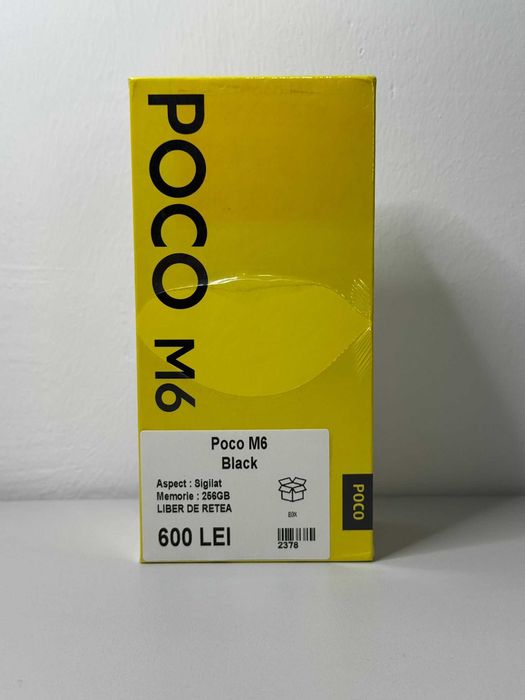 ZAP AMANET MARGEANULUI - Poco M6 - 256GB - Black - Sigilat #2378