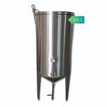 Fermentator Butoi inox cu capac flotant 335 litri, cu fund conic