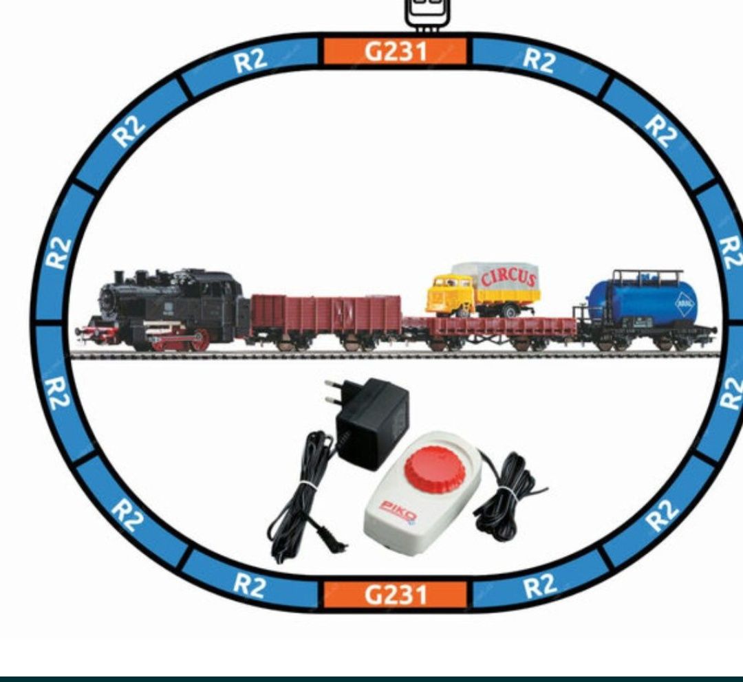 Set trenulet electric piko călători scara H0