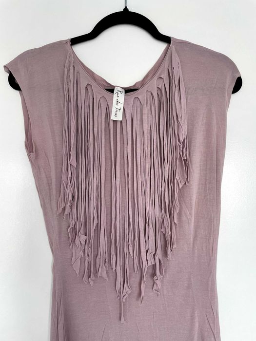 Vand rochie Rue des Trucs, roz pudrat, marime XS-M,cu franjuri in fata