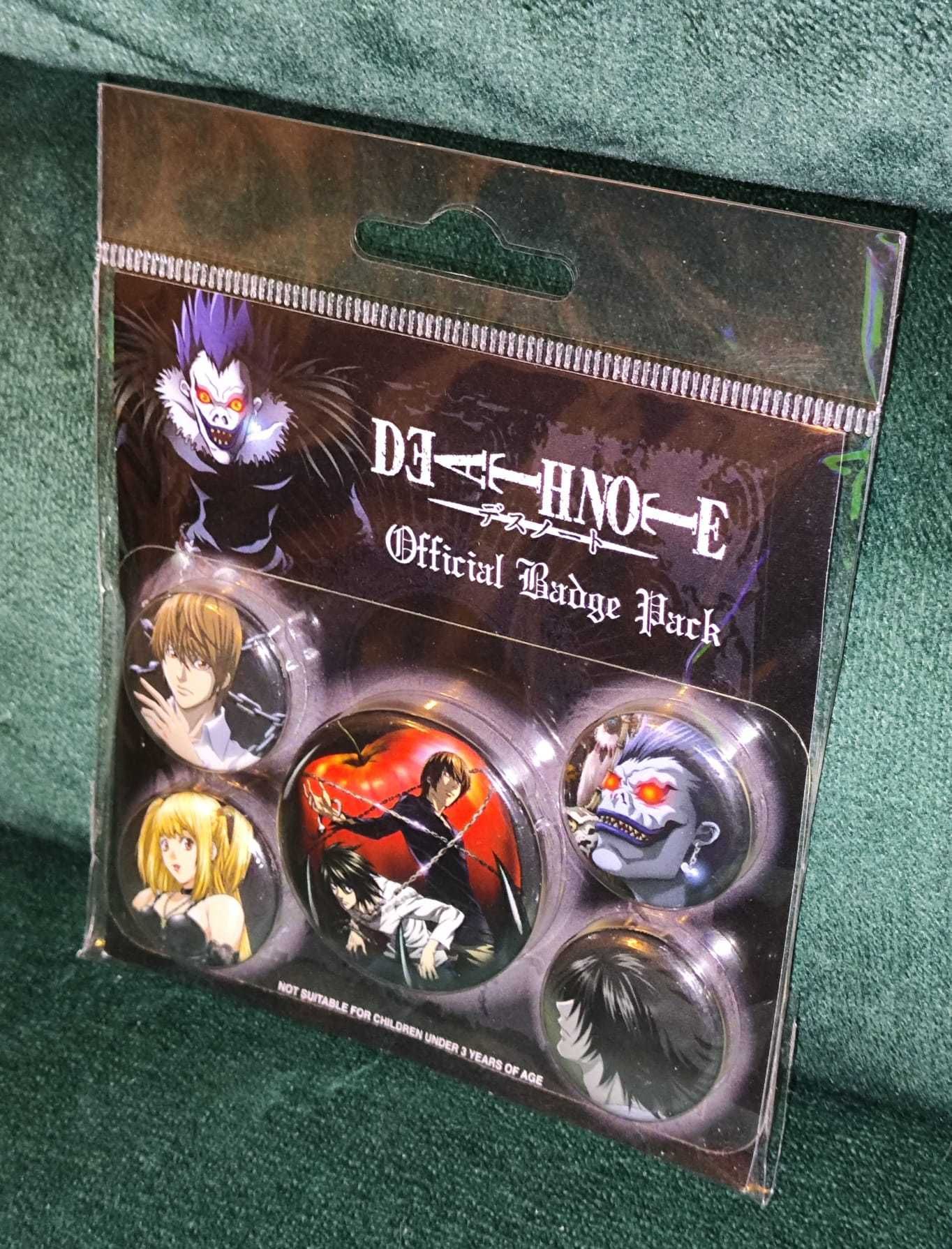 Death Note SET 5 Badge-uri / Insigne / Pins / Buttons SET NOU Sigilat