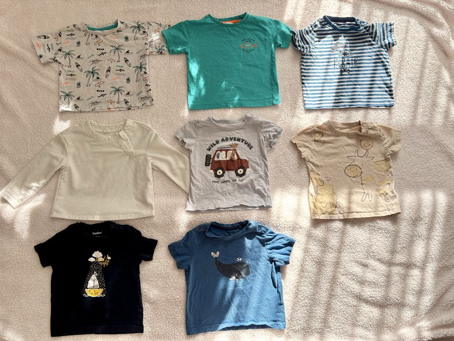 18-24 месеца лот 7 тениски и блузка