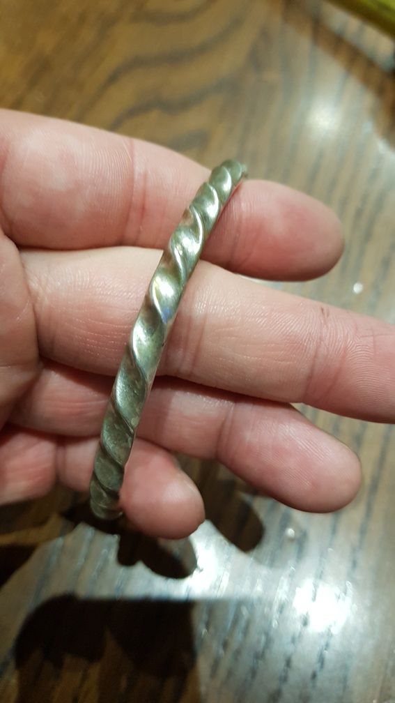 C Bratara argint masiv 925 poansonata fixa 6.5 cm,28 grame,stare buna