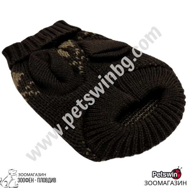 Пуловер за Куче- 7 размера- Elk Color Marron- Кафява разцветка-Freedog