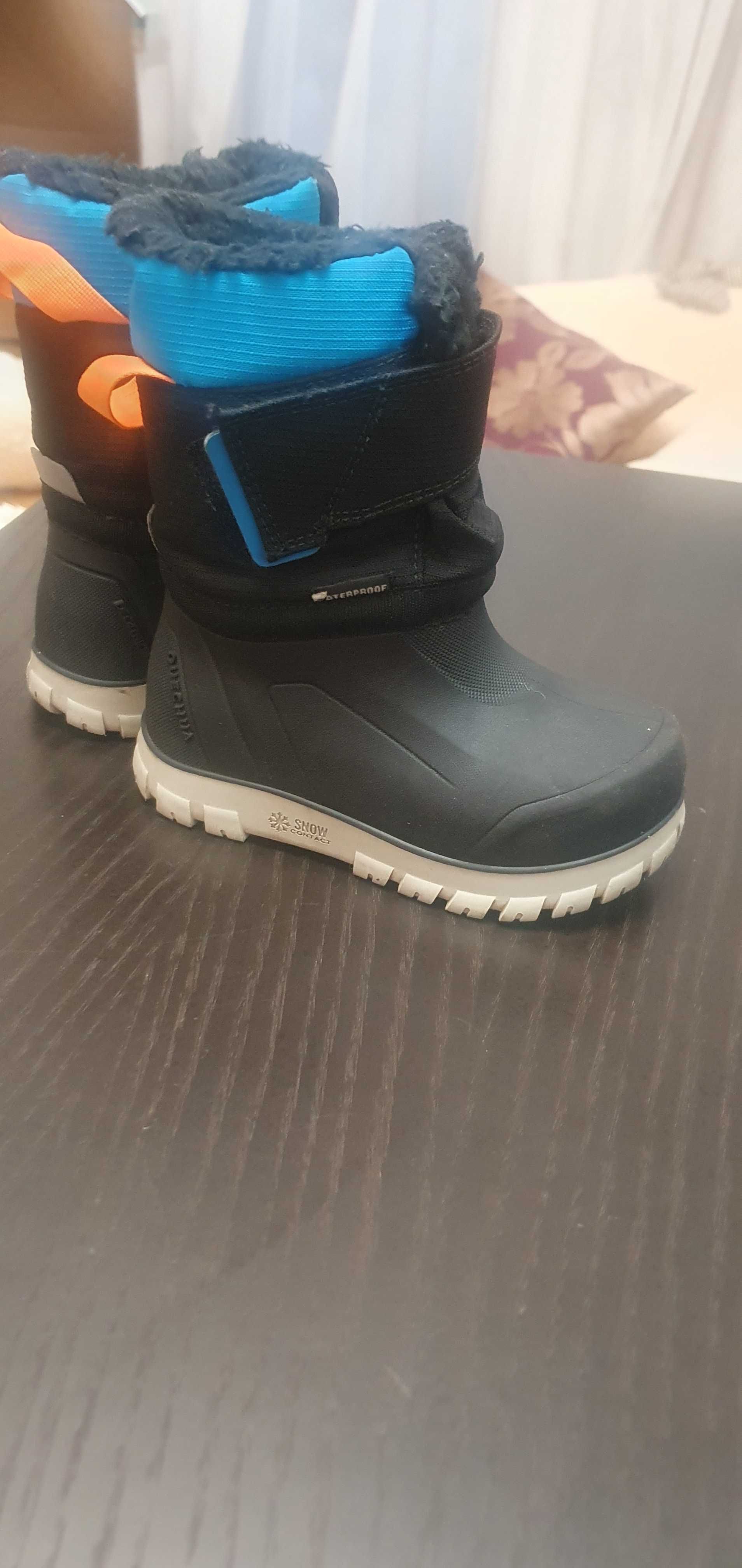 Cizme zapadă baieți waterproof Decathlon marime 24