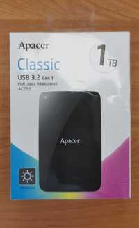 Внешний жесткий диск 1000Gb 2.5", Apacer AC233, Black. Новый