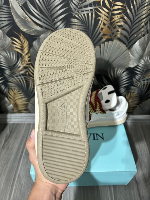 lanvin curb round toe lace up