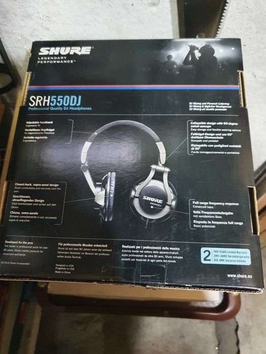 Продавам слушалки SHURE SRH 550 DJ
