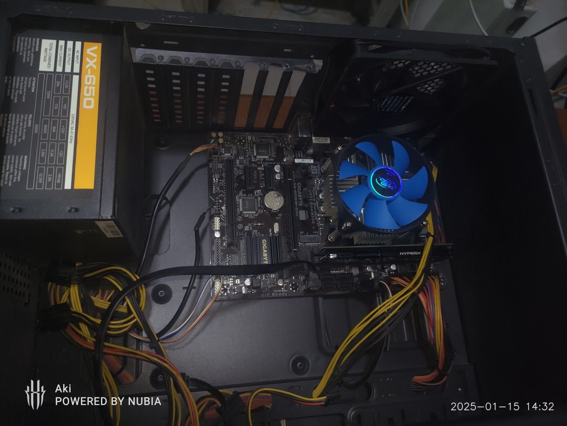 Игровой компьютер, Intel i5-7500, 16 gb ddr4, Gigabyte B250M D3V