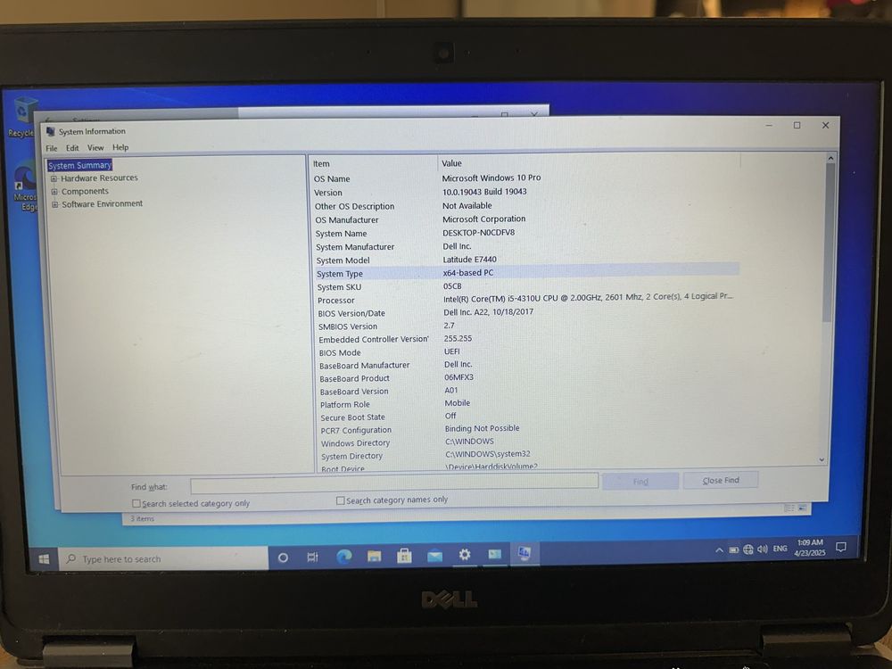 Лаптоп Dell latitude e7440 8GB RAM