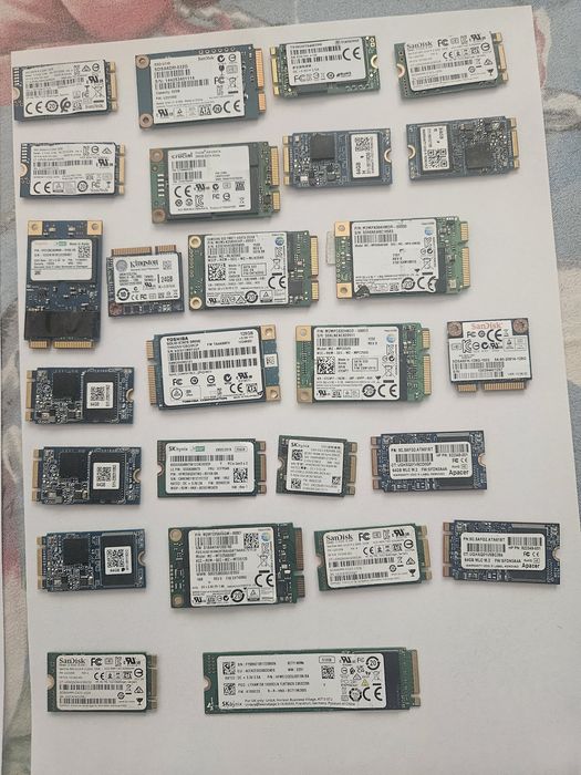 Lot 54 ssd intre 24gb-512gb netestate
