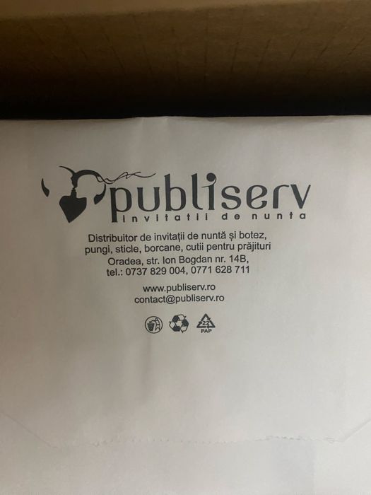 Pungi de hartie penteu nunta