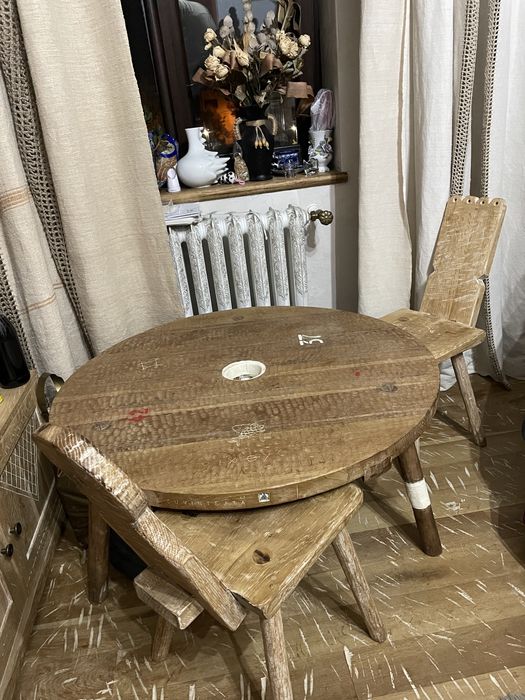 Masa + 4 scaune stejar masiv