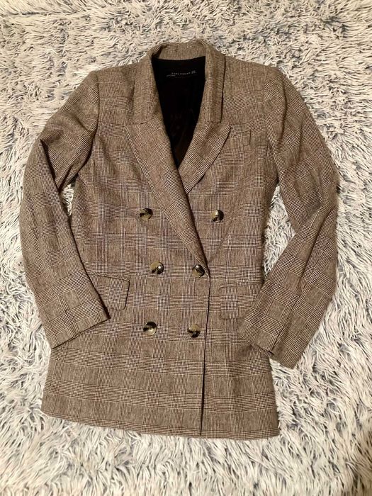 Zara | Двуредно зимно сако с удължена кройка | Размер S