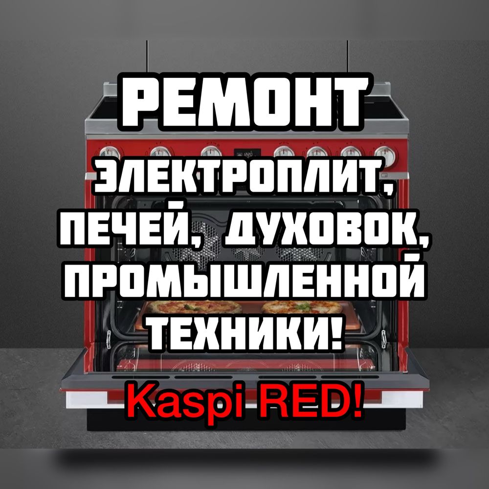 Ремонт печей, электроплит, бытовой техники. Есть Kaspi RED!