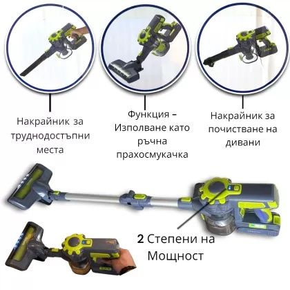 Нова акумулаторна/права прахосмукачка  Гренто/Grento