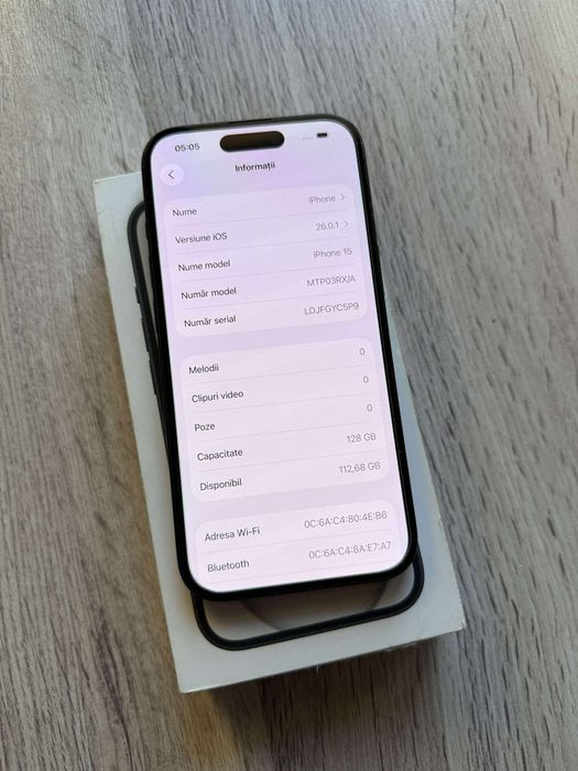 Vand Sau Schimb IPhone 15 Black 128Gb Neverlocked