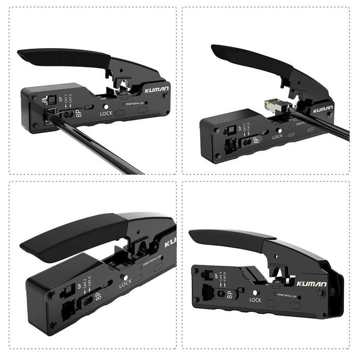 Kit Unelte Rețea Kuman, Tester Cablu și Unelte de Reparare, P9300