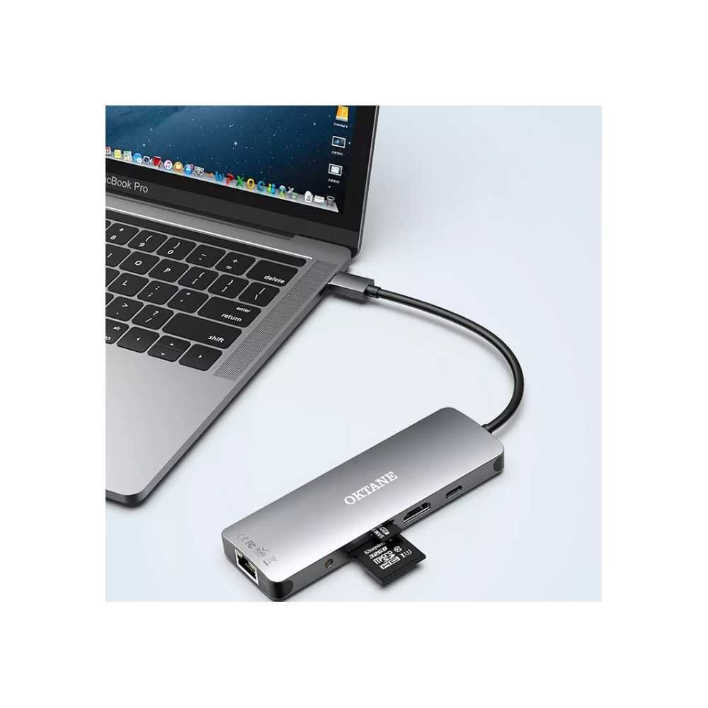 Hub adaptor OKTANE® USB Type-C, MacBook Pro, MacBook Air