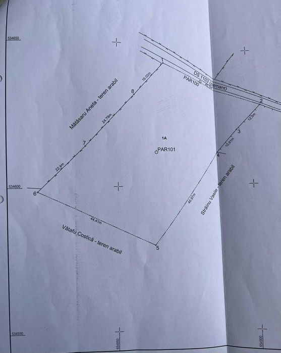 2480 mp, teren intravilan comuna Parava, sat Dragusani, judetul Bacau
