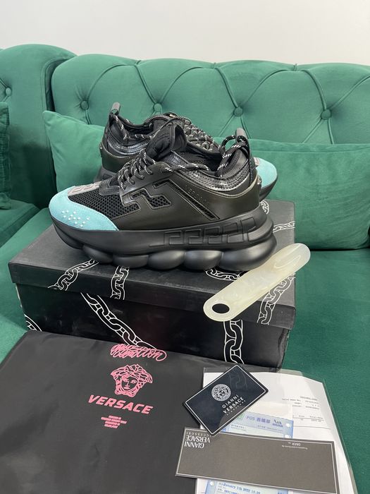 Adidasi Versace Chain Reaction piele naturala Premium