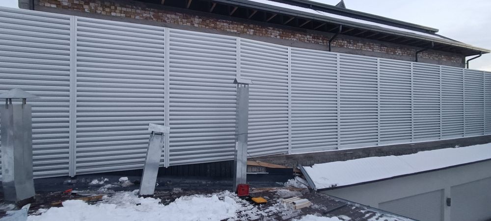 Метал забор, жалюзи металлические, ойнали перила