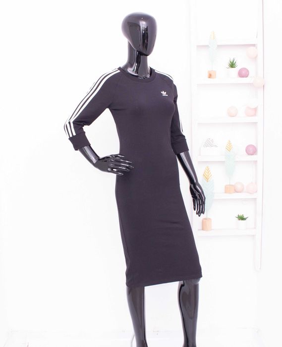 Adidas оригинална дамска рокля черна 3 stripes dress S нова