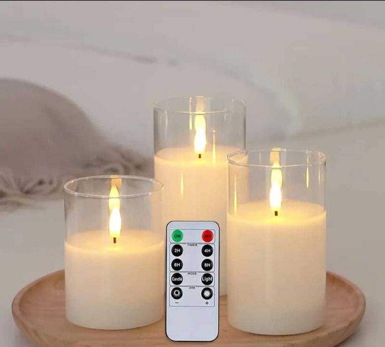 Lumanari cu led si telecomanda