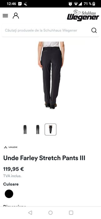 Pantaloni drumeție Vaude dama 44 XL NOU