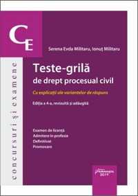Teste-grila de drept procesual civil. Ediția 4 (Serena Evda Militaru)