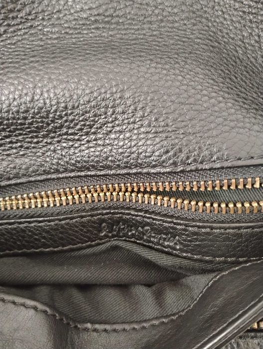 Голяма черна чанта от естествена кожа