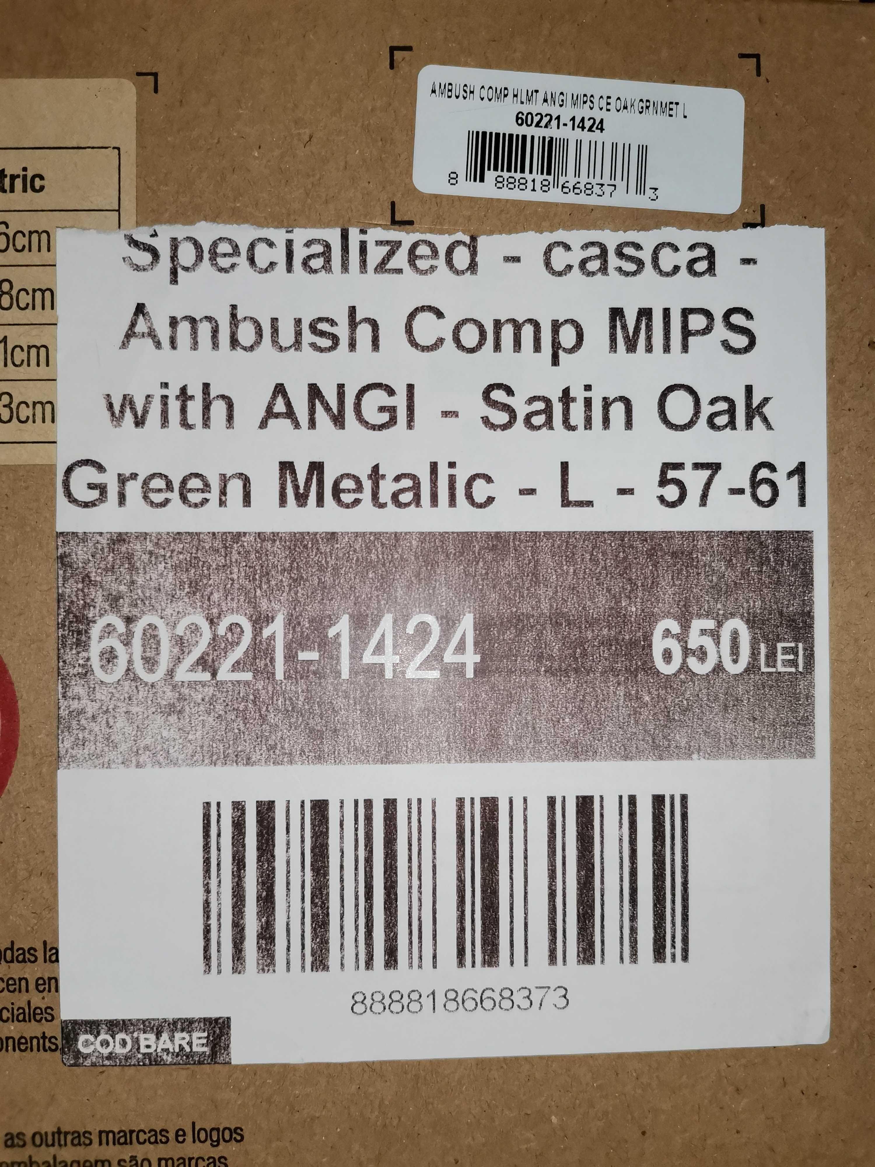 Casca Specialized AMBUSH COMP MIPS ANGI - Verde Satinat - MARIME L