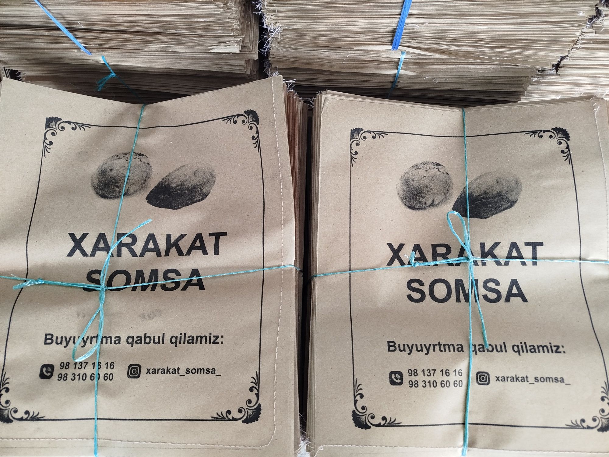 Somsa va gumma lar uchun qogʻoz paketlar