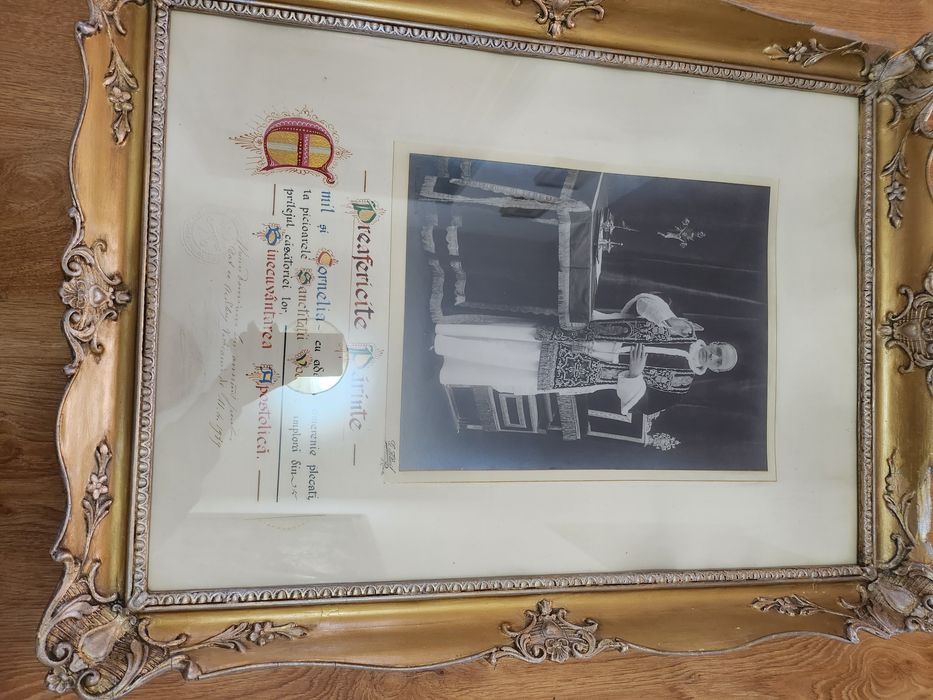 Tablou papa pius Xll din 1939 semnat