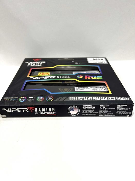 KIT RAM DDR4 VIPER Patriot Steel 2×32GB, NOU!