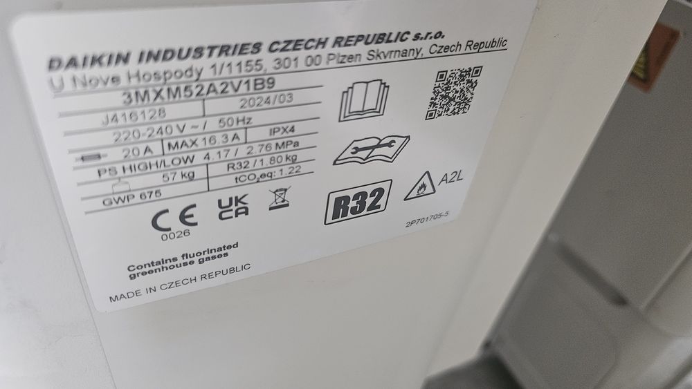 Daikin multi 3MXM52 + 3 броя FTXM20 perfera