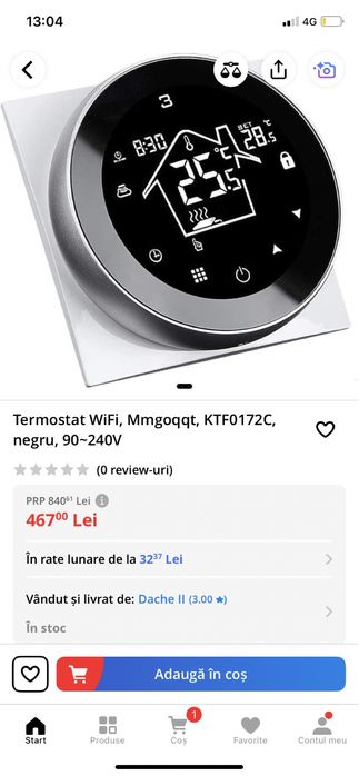 Thermostat wifi,produs nou,ambalat!