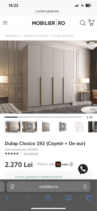 Vand Dulap Clasico nou 200/215/58