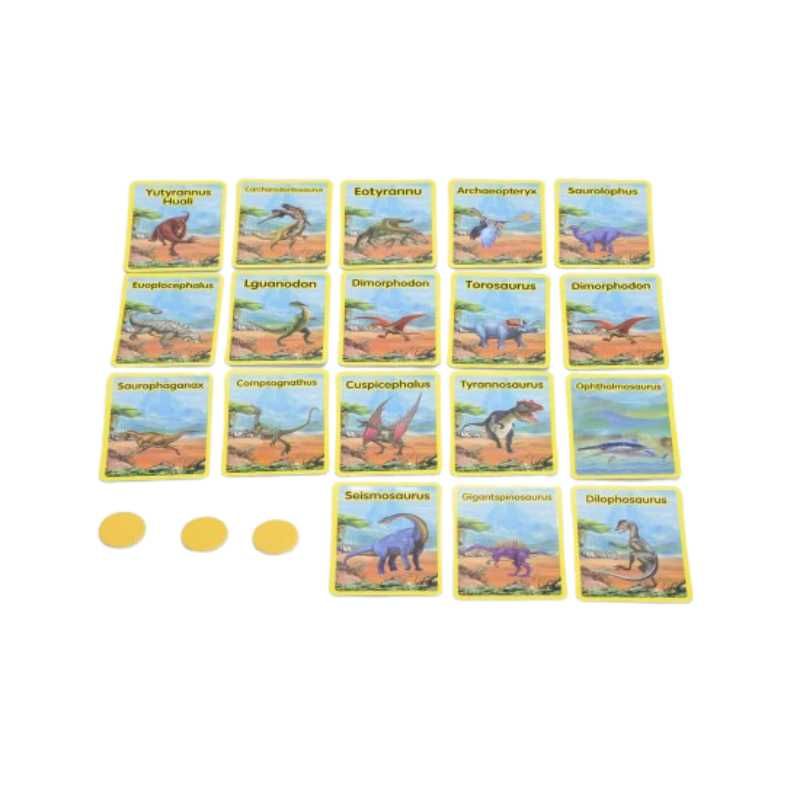 Carte magnetica, puzzle cu Dinozauri, joc educativ, 57 accesorii