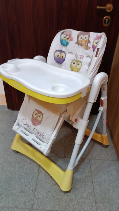 Детско столче за хранене Lorelli Primo Yellow Cute Owls