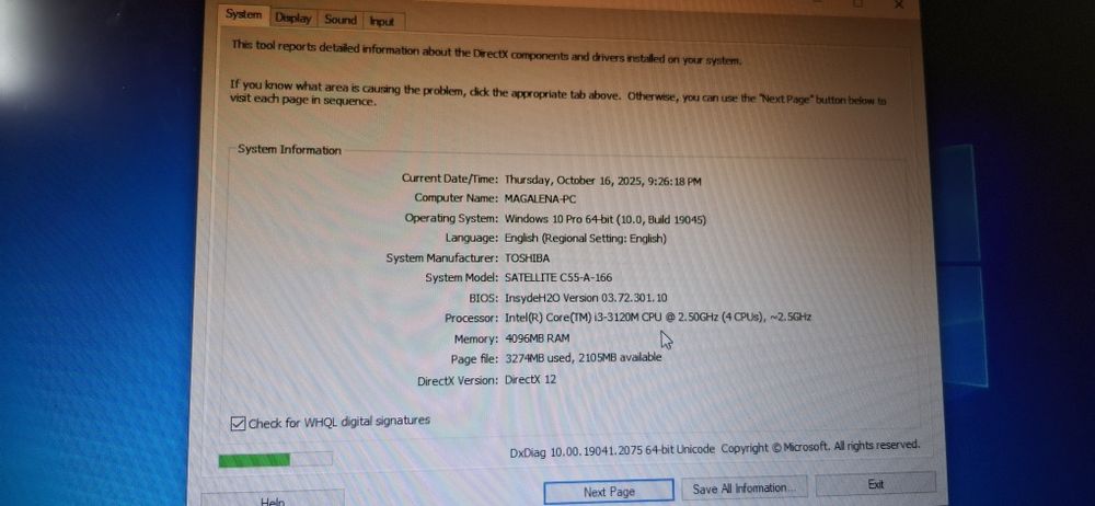 Vând Toshiba Satelite C55